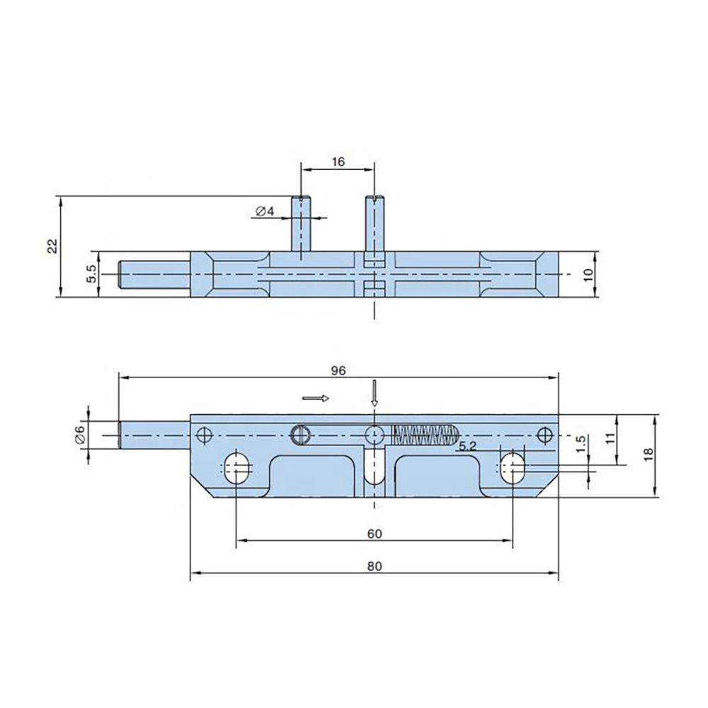 Best Selling Products CY1006 Garage Door Sliding Bolt Lock