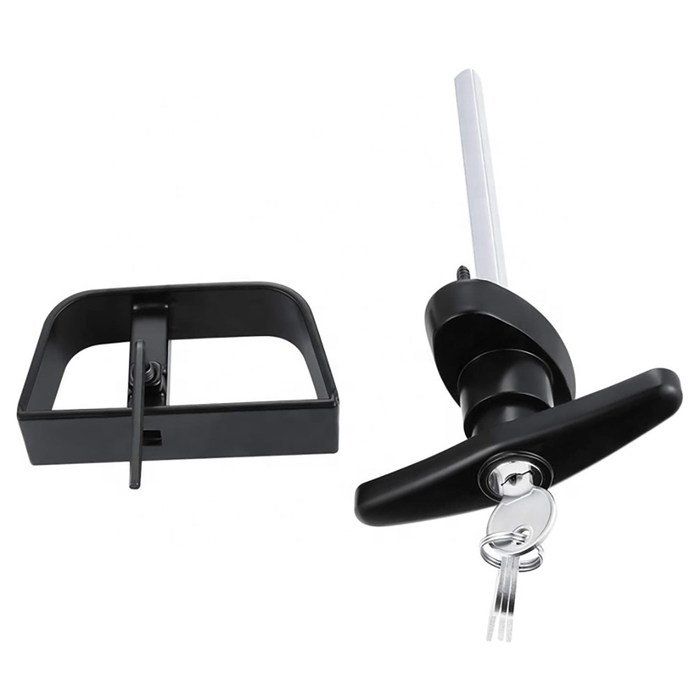 Garage Door Lock Cylinder T Handle Kit Multi Pointd Black Pin Side Lock Latch T Handle Garage Door T Locking Handle