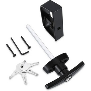 Garage Door Lock Cylinder T Handle Kit Multi Pointd Black Pin Side Lock Latch T Handle Garage Door T Locking Handle