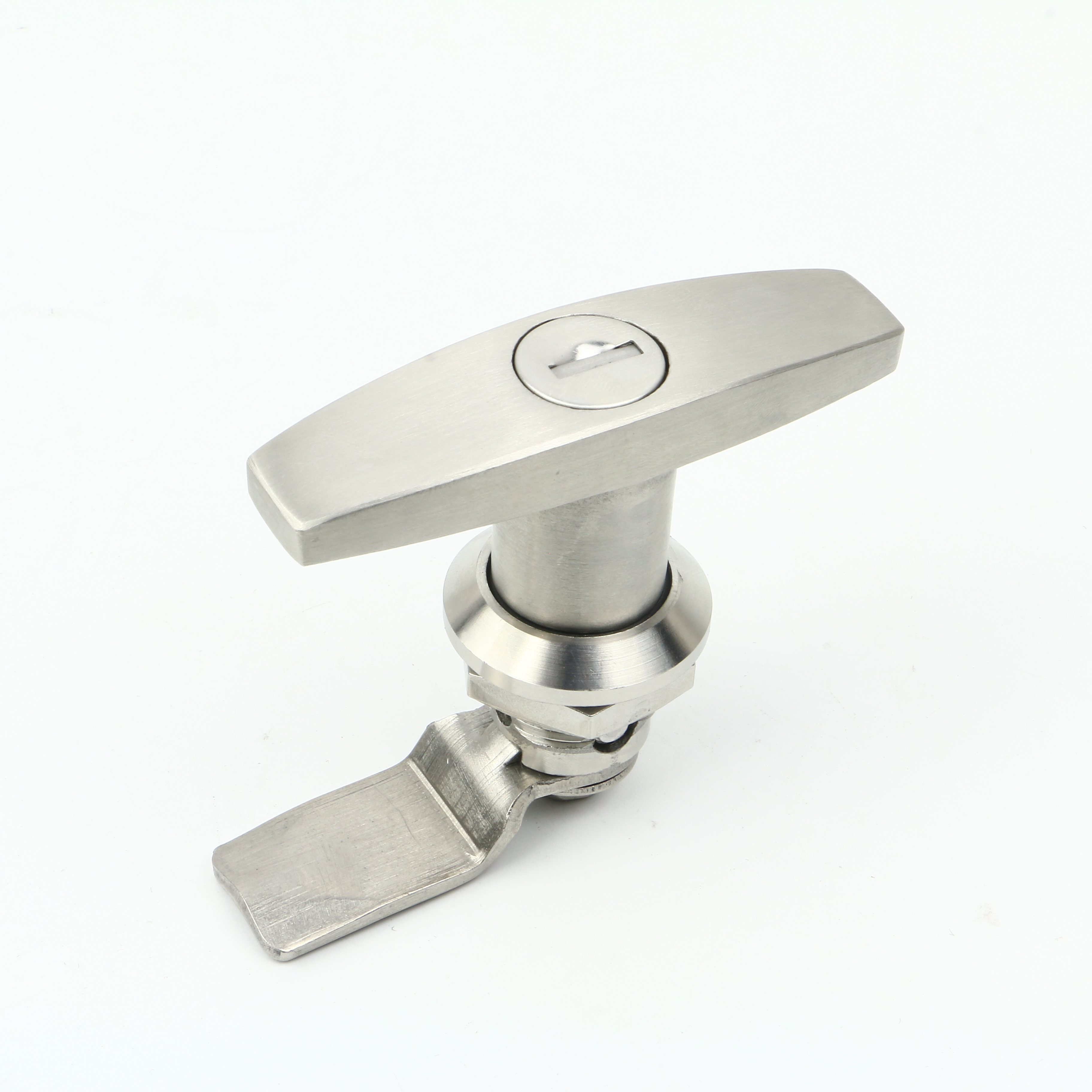 Stainless Steel Control Box Cam Quarter Turn Panel Latch Cabinet T Handle Key Lock with Turn 90 degrees to open the door