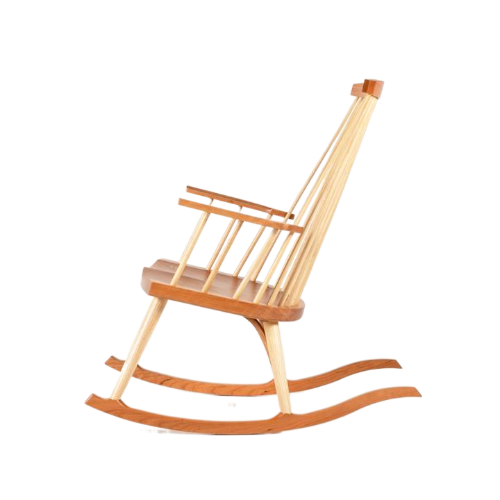 High Quality Patio Lounge Chair Relax Rocking Chair Teak Wood Antique Design Outdoor Furniture Seat