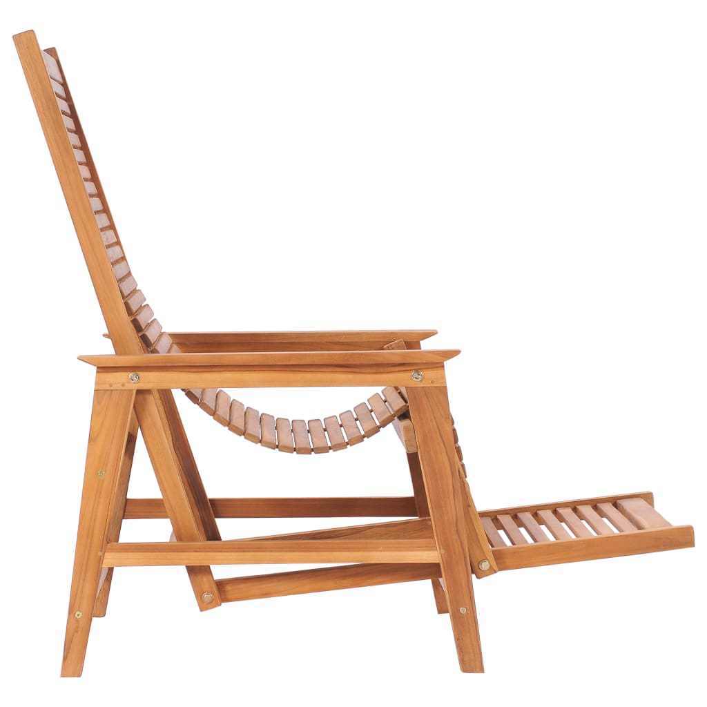 Wooden Outdoor Garden Chair Relax Folding Chair Reclining Patio Footrest Leisure Lounge Beach Chair Wholesale