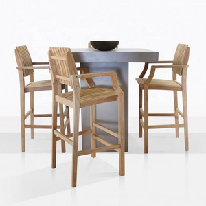 Bar Set table and Stool for Patio Restaurant made for Solid Wood Garden Chairs Outdoor Home Bar Best Seller Wholesale Cheap