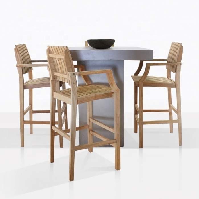 Bar Set table and Stool for Patio Restaurant made for Solid Wood Garden Chairs Outdoor Home Bar Best Seller Wholesale Cheap