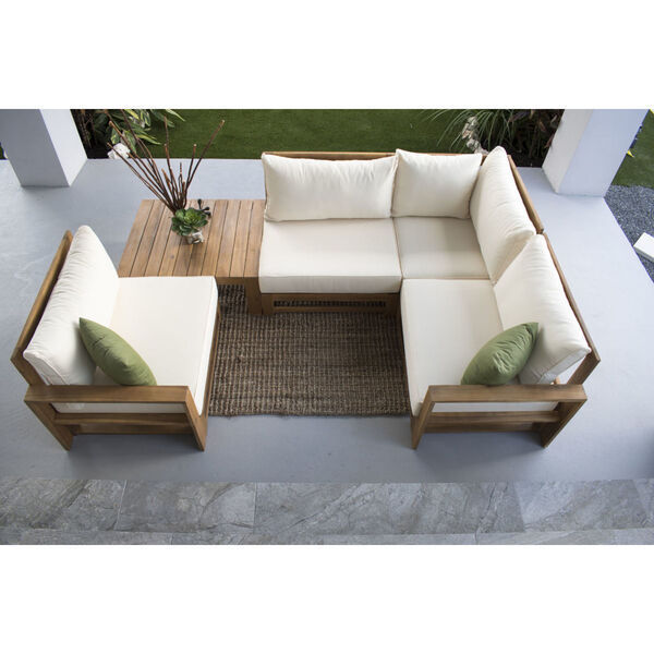 sofas Outdoor Grand Cay Wood 5 Piece Modular Sectional Lounge Set