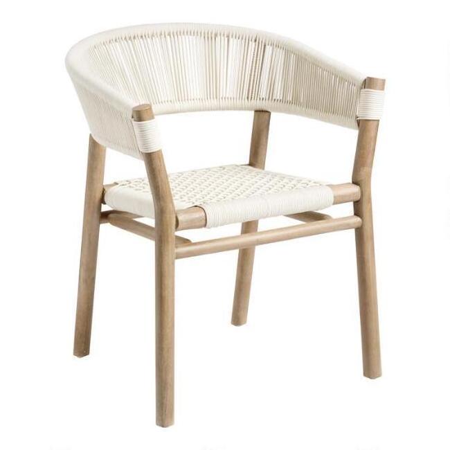 teak garden woven chair made from teak wood for outdoor furniture