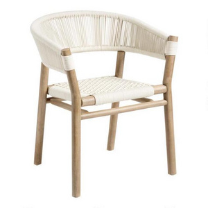 teak garden woven chair made from teak wood for outdoor furniture