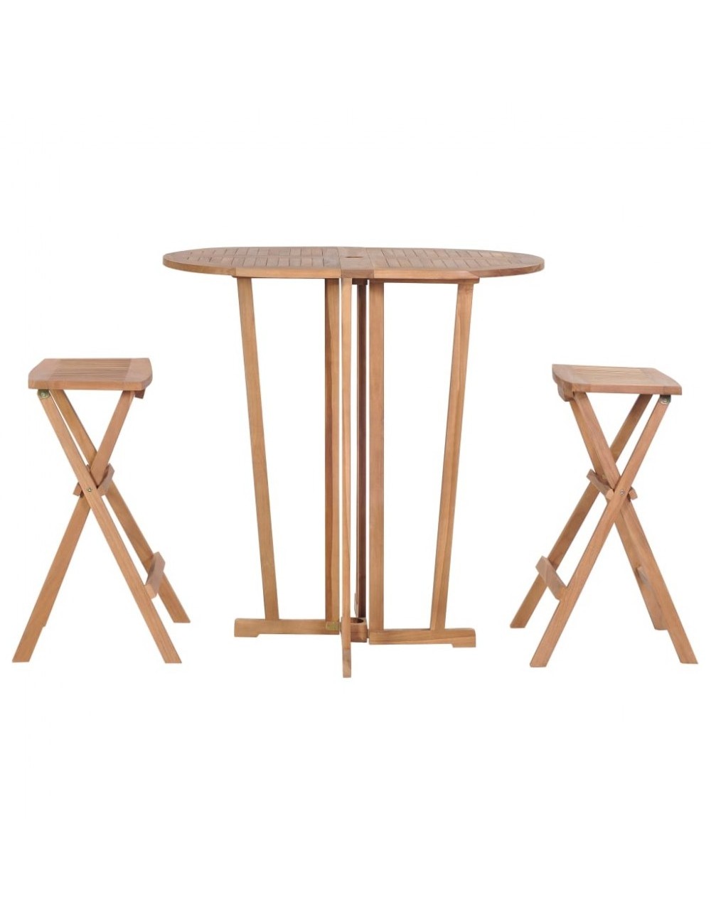 Bar Furniture Set With Bar Stool and Bar Table Made From 100% Teak Solid Wood