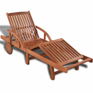 Hot Sale Wooden Sun Loungers With  Cushion Beach Loungers Lounger Outdoor Made from High Quality Teak Wood