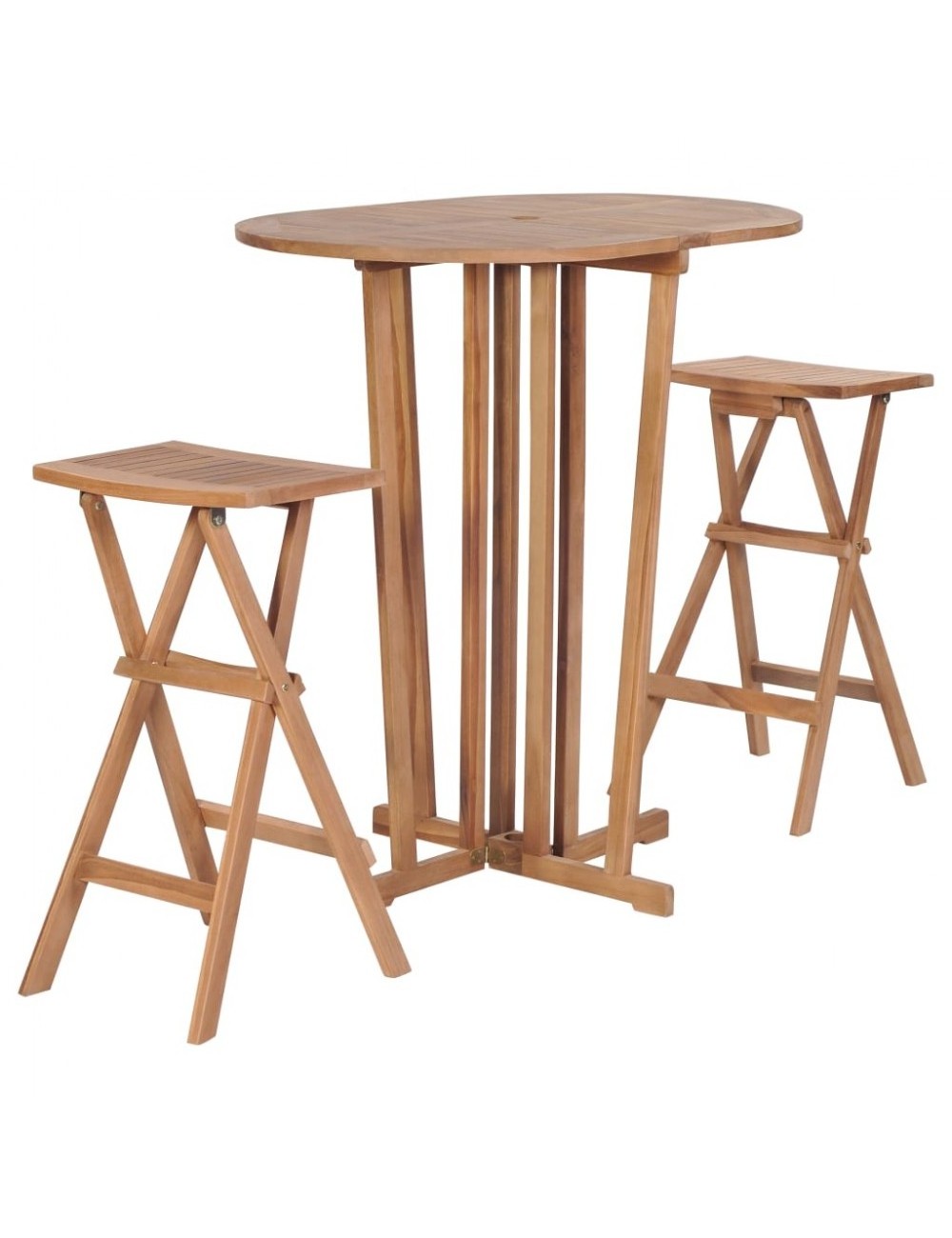 Bar Table Set Outdoor for Garden and Patio Furniture From Teak Wood With Natural Color Teak Bar Stool Sets High Quality Cheap