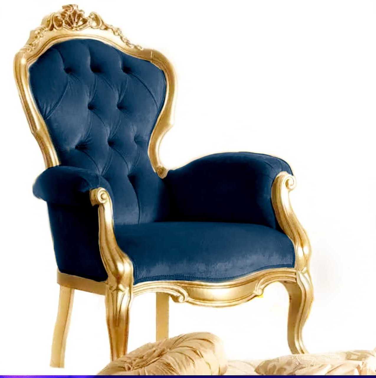 Furniture Living Room Sofa Chairs gold color luxury royal europe style wholesale best seller Royal carving handmade high quality