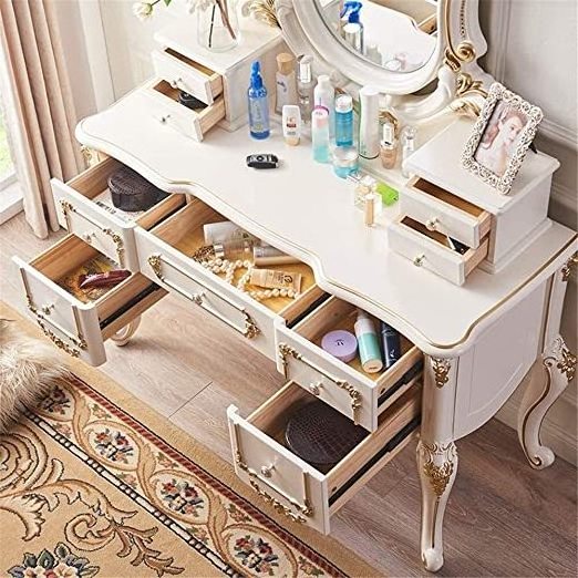 Make Up Vanities European Style With White Color Dressing Table For Bedroom Furniture Whole Sale Home Furniture