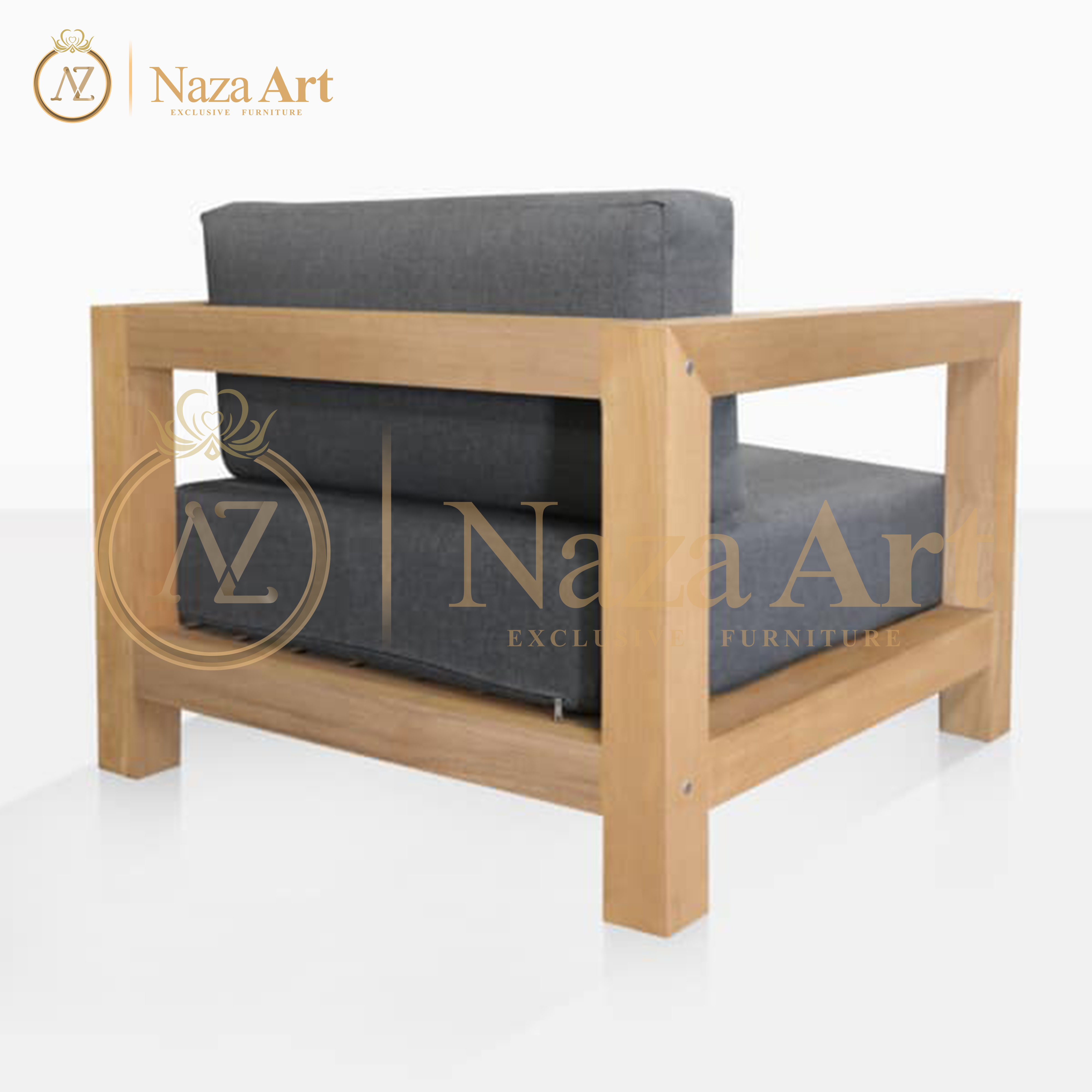 Best Price Wooden Furniture Teak Wood Sofas With Cushion Solid Wood For Garden Furniture Outdoor Sofa Sunproof Fabric