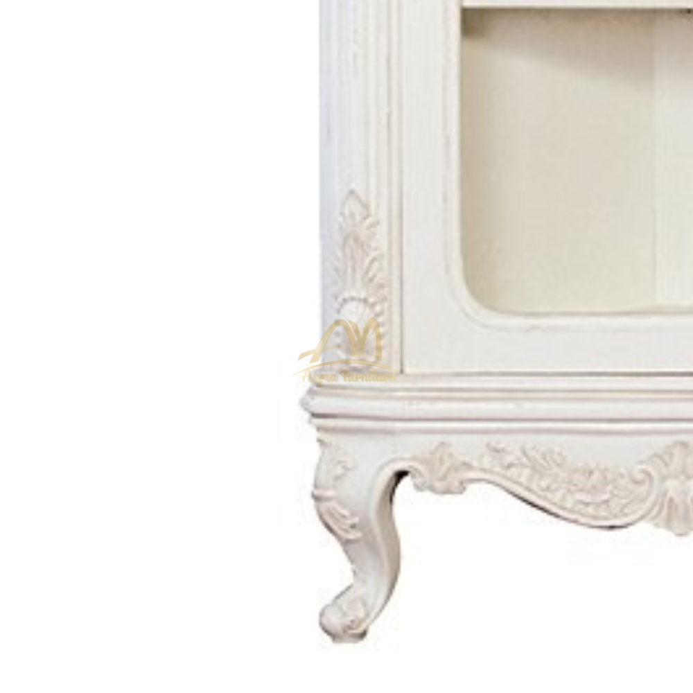 Wardrobe Glass Door White Cabinet Made From Solid Wood With French Style Wardrobes Living Room Furniture