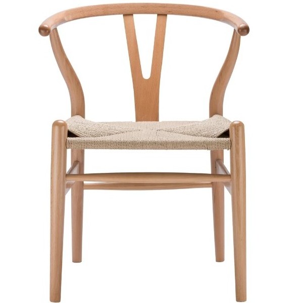 Hans Wegner Chair dining with Rope Seat - All Teak Furniture Indonesia Manufacture and Exporter