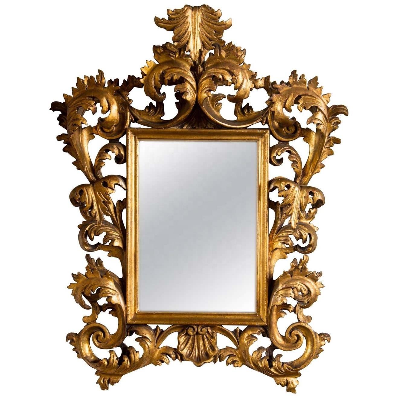 Antique Classic Wall Mirror Design Carved Wood Mirrors Wooden Mirror For Living Room Sets