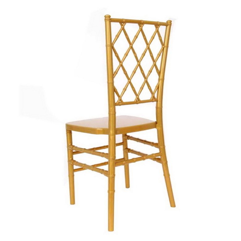 Luxury elegant Golden Chiavari Chair Cross Back Wooden Frame Cushion Seat Wedding Hotel Event Restaurant Chair Wholesale