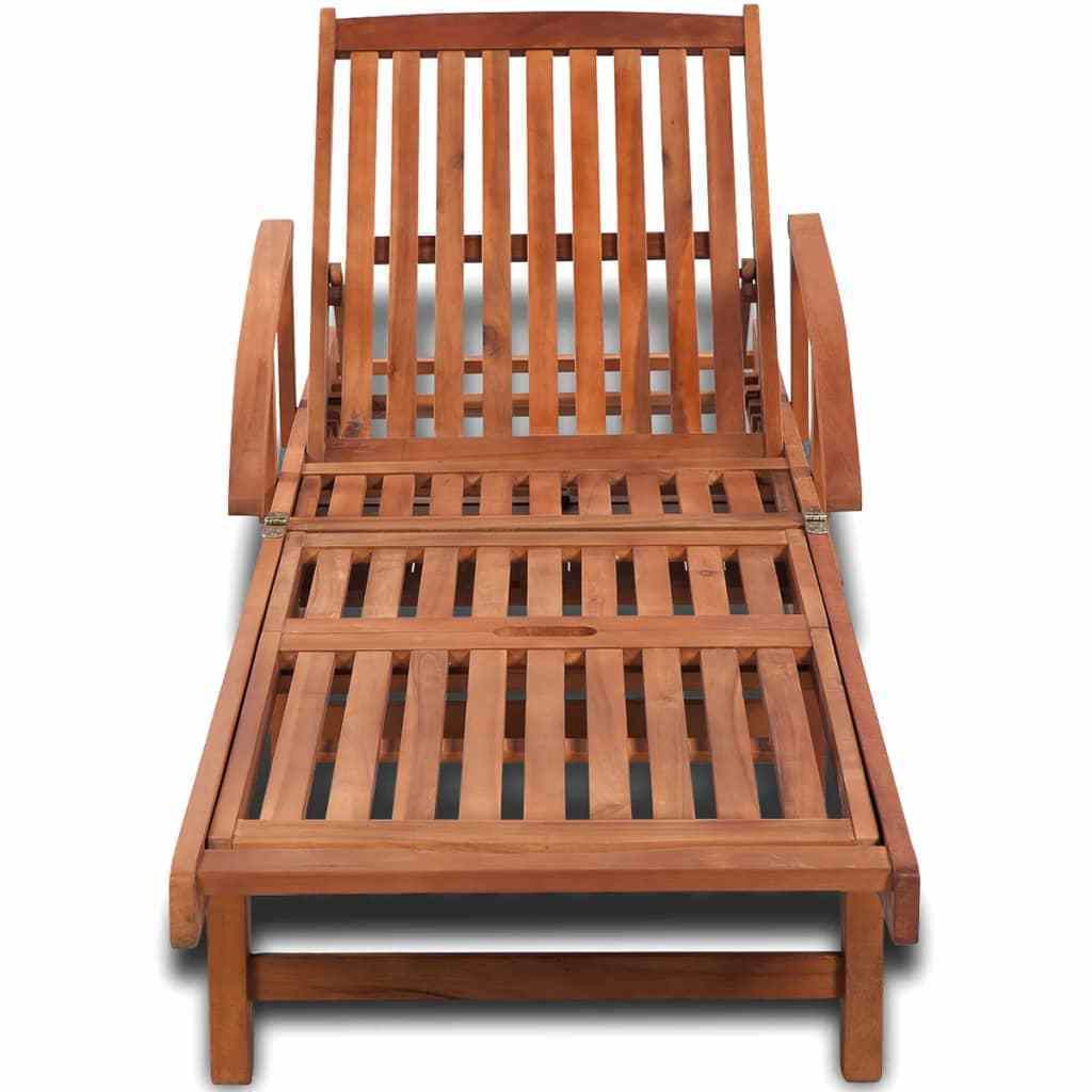 Hot Sale Wooden Sun Loungers With  Cushion Beach Loungers Lounger Outdoor Made from High Quality Teak Wood