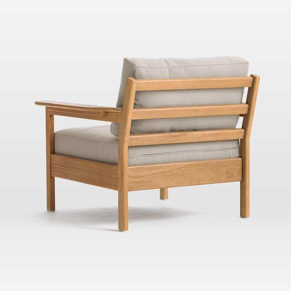 teak arm patio club chair with arm made of teak solid wood