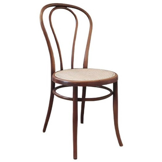 Bentwood Chair with Rattan Seat Brown Color - Modern Furniture Handmade solid wood from Indonesia Manufacture