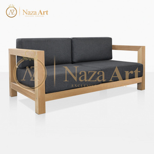 Best Price Wooden Furniture Teak Wood Sofas With Cushion Solid Wood For Garden Furniture Outdoor Sofa Sunproof Fabric