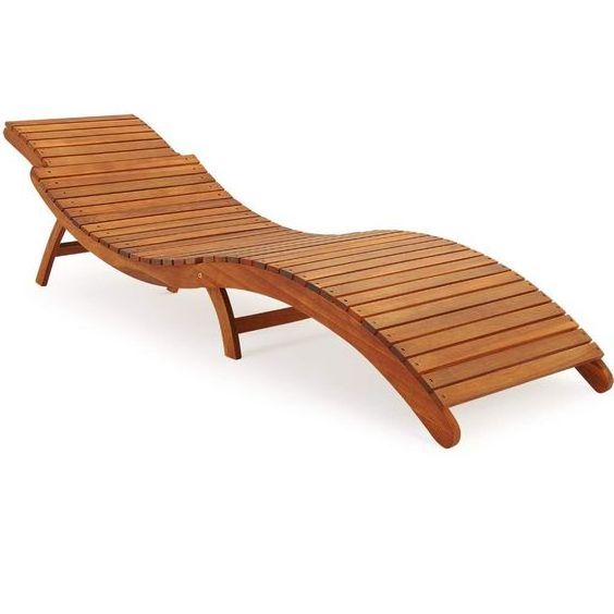 Sun Loungers Pool Side Wooden Sun Bed Teak Wood Beach Lounge Chair Patio Furniture Loungers