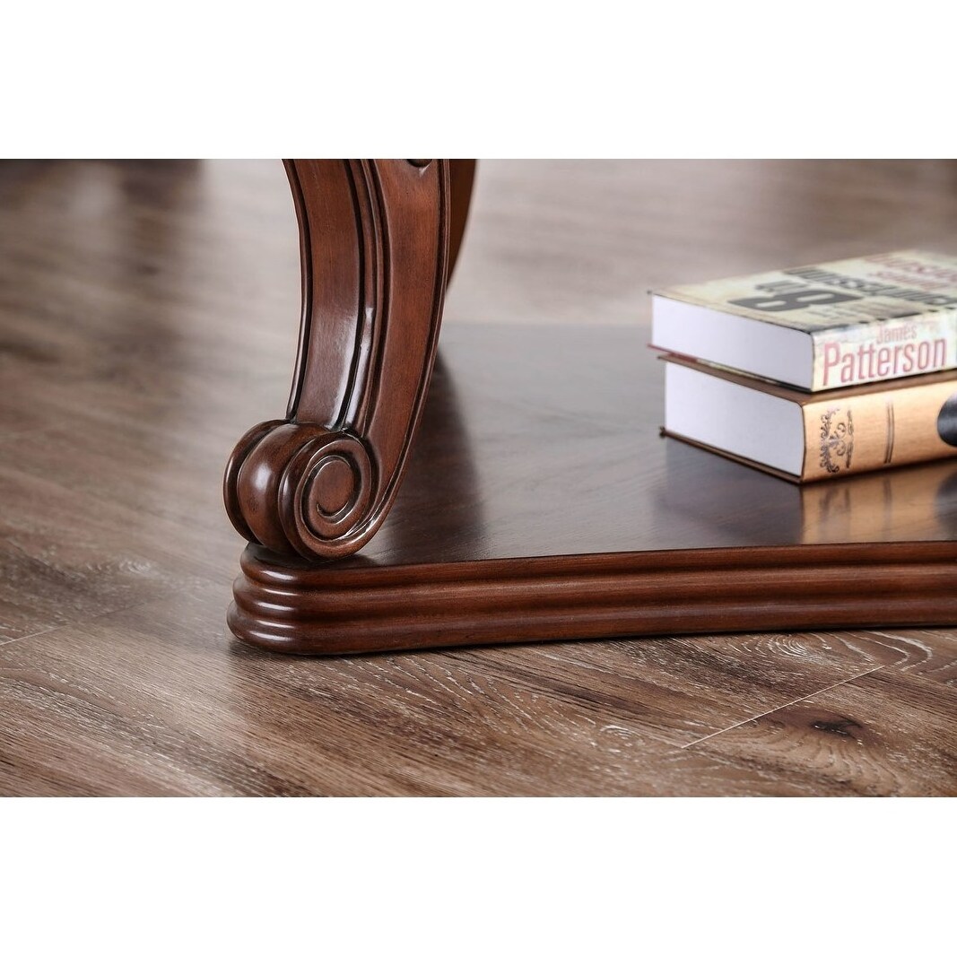 High Quality Classic Furniture European Living Room Antique Mahogany Solid Wooden Coffee Table