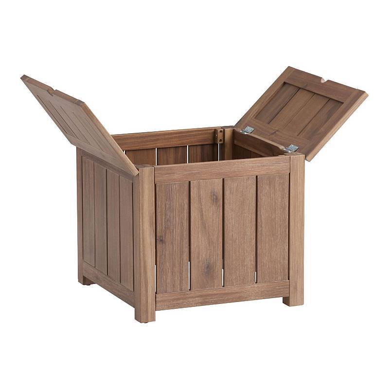 Multi Functional Patio Coffee Side Table Box Shape Storage Table for Outdoor Furniture Wholesale