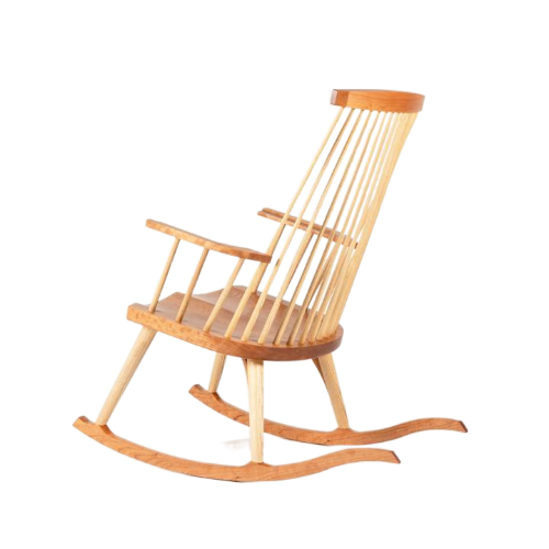 High Quality Patio Lounge Chair Relax Rocking Chair Teak Wood Antique Design Outdoor Furniture Seat