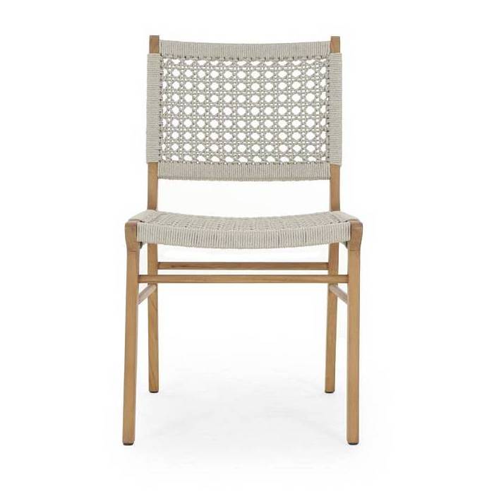 Wholesale Restaurant Cane Wood Dining Chair Patio Natural Color Grey Rattan Dining Chair Restaurant Home Hotel Furniture