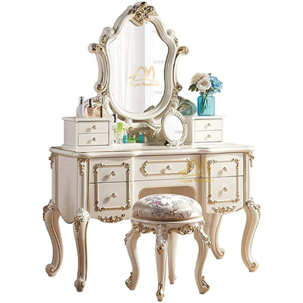 Make Up Vanities European Style With White Color Dressing Table For Bedroom Furniture Whole Sale Home Furniture