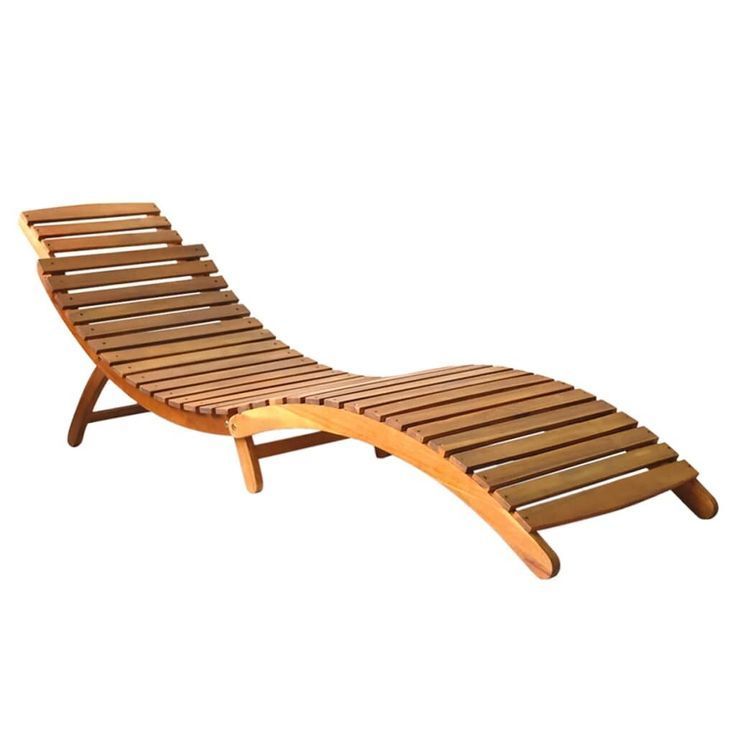 Sun Loungers Pool Side Wooden Sun Bed Teak Wood Beach Lounge Chair Patio Furniture Loungers