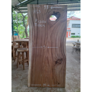 Top Table Slab Suar Wood Natural Color Long 2 Meter Can Combination With Iron Legs Cheap Wholesale Furniture