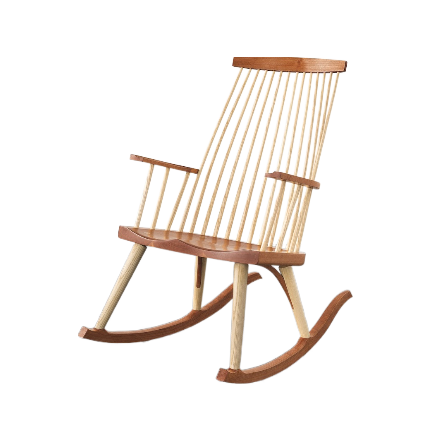 High Quality Patio Lounge Chair Relax Rocking Chair Teak Wood Antique Design Outdoor Furniture Seat