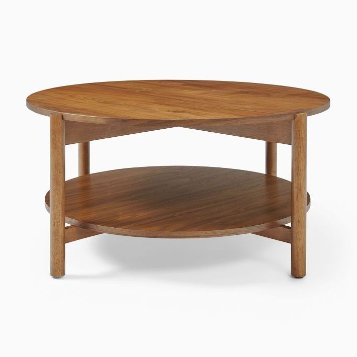 Wooden Coffee Table Luxury Home Furniture Round Solid Wood Coffee Table Living Room Furniture Wholesale