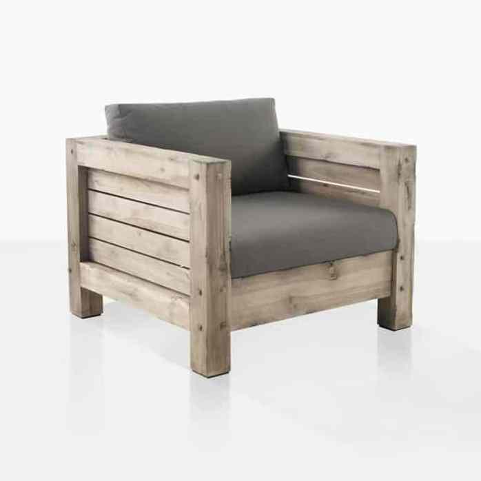 Garden Sofa Wooden Sofa Set Teak Wood Patio Sofa With Cushions Dark Grey Color For Outdoor Furniture And Garden Furniture