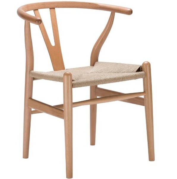 Hans Wegner Chair dining with Rope Seat - All Teak Furniture Indonesia Manufacture and Exporter