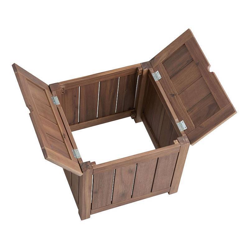 Multi Functional Patio Coffee Side Table Box Shape Storage Table for Outdoor Furniture Wholesale