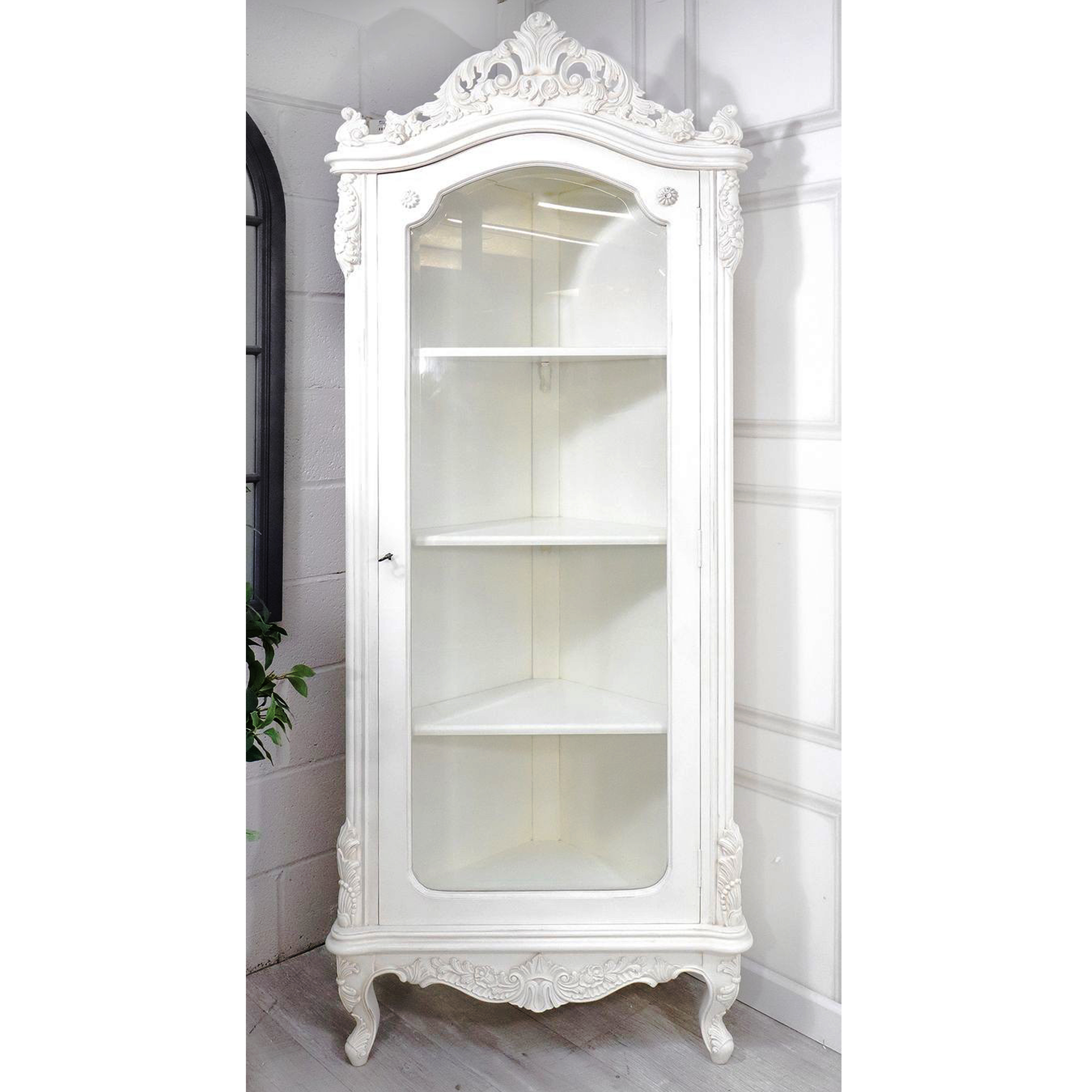 Wardrobe Glass Door White Cabinet Made From Solid Wood With French Style Wardrobes Living Room Furniture