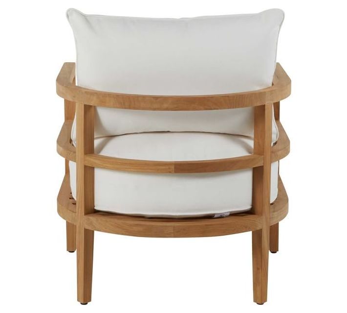 Teak wood garden furniture arm chair with cushion for outdoor furniture