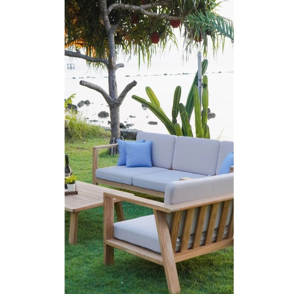 Teak wood garden sofa set Outdoor Modern Design for UK wholesaler export quality - All Teak Furniture Indonesia Manufacture