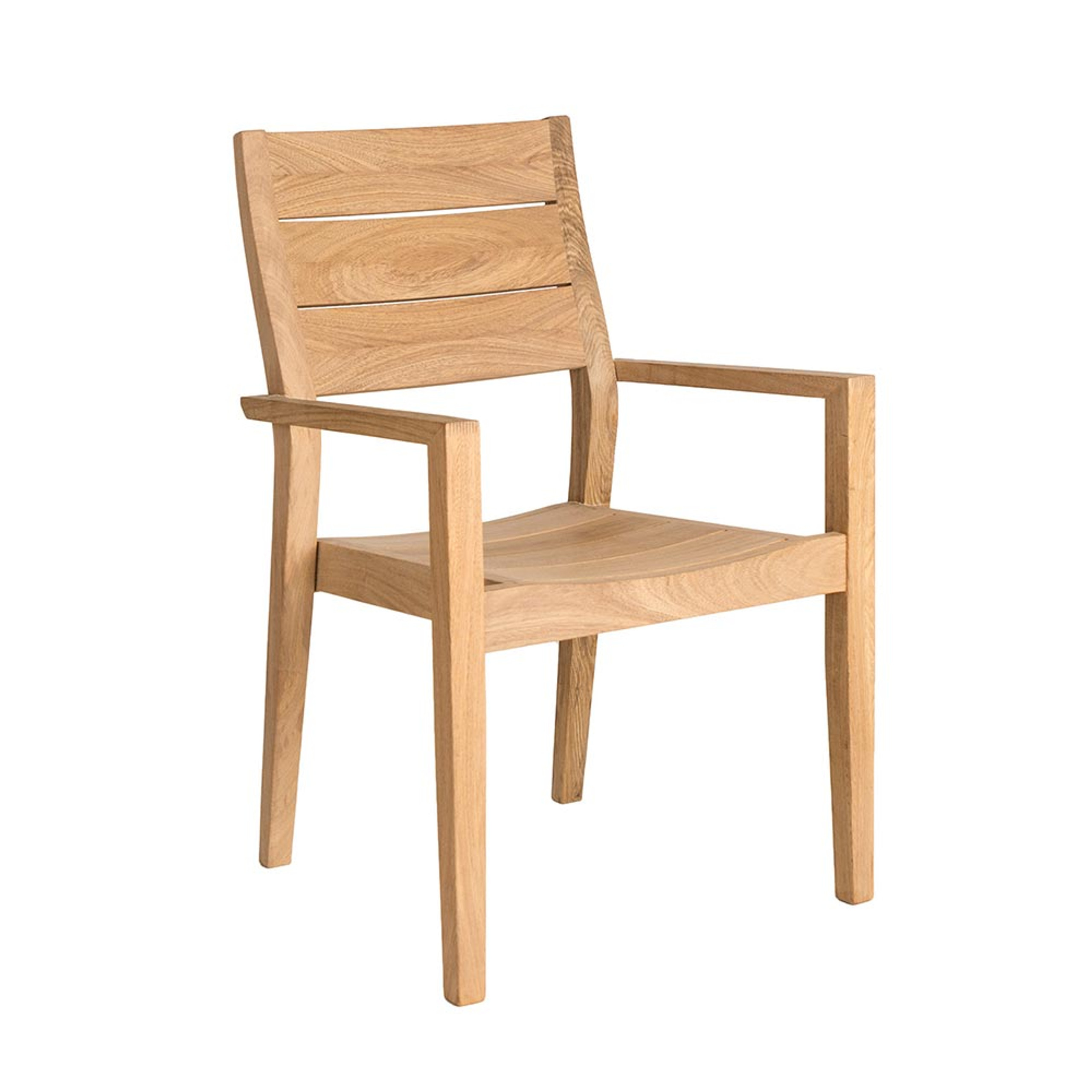 Factory Price Stacking Armchair Teak Wood Outdoor Furniture Solid Wood Minimalist Design for Garden Furniture