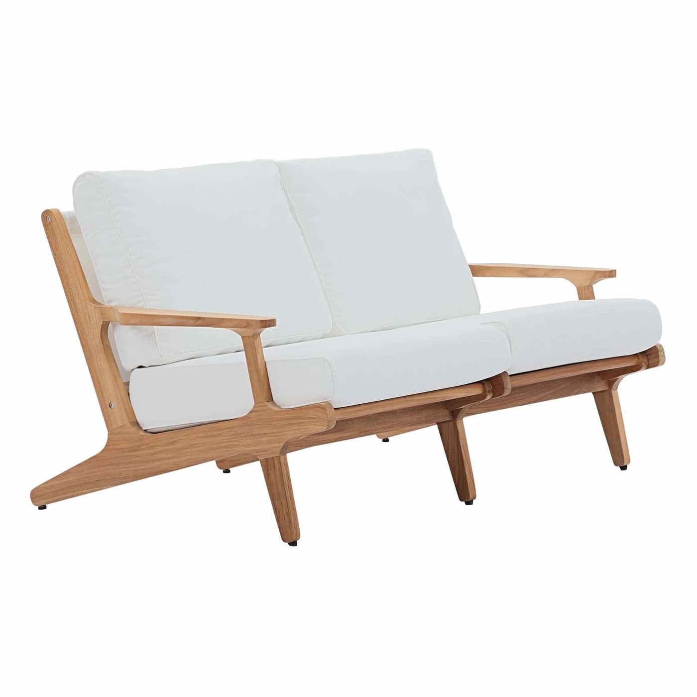 Garden Sets Solid Teak Wood Modern Style Outdoor Sofa Set With Water Resistance Cushion Whole Sale Outdoor Furniture Patio Sofa