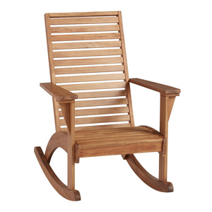 Patio Rocking Chair Outdoor Furniture Teak Solid Wood Outdoor Chairs Raw Natural Color For Outdoor Furniture