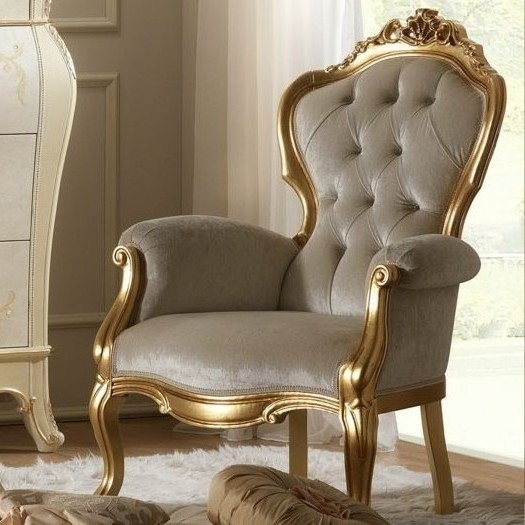 Furniture Living Room Sofa Chairs gold color luxury royal europe style wholesale best seller Royal carving handmade high quality