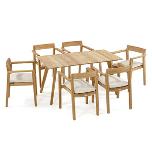 teak dining outdoor sets chairs made of solid wood for beach furniture