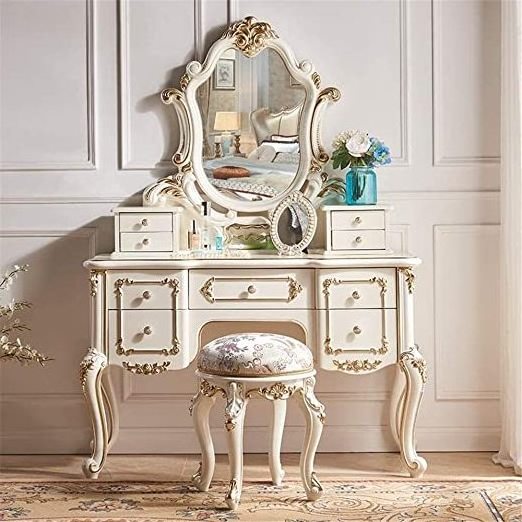 Make Up Vanities European Style With White Color Dressing Table For Bedroom Furniture Whole Sale Home Furniture