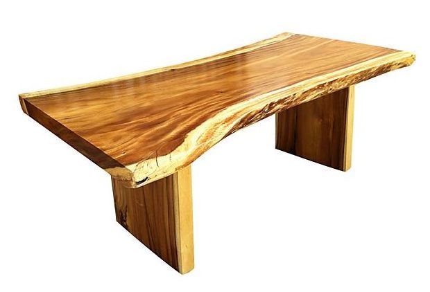 Modern Wooden Suar Wood Dining Table For Outdoor Furniture