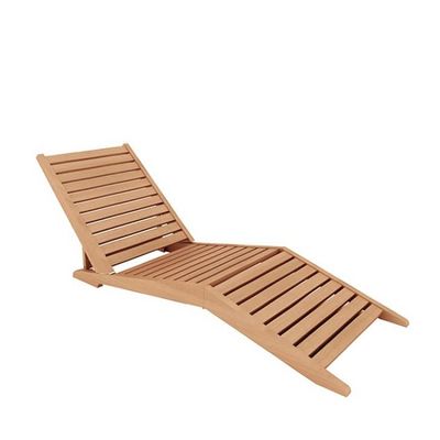 Swimming Pool Chaise Lounge Teak Wood Outdoor Furniture Sun Lounge Chair Seat for Hotel Cottage Villa Furniture