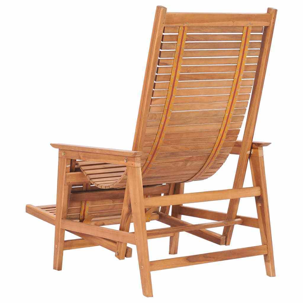 Wooden Outdoor Garden Chair Relax Folding Chair Reclining Patio Footrest Leisure Lounge Beach Chair Wholesale